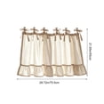 thumbnail image 3 of Curtain Tier Bow Ruffled Window Valance For Kitchen Small Window Decoration, 3 of 9
