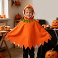 thumbnail image 2 of Krdevn Toddler Boys Girls Halloween Hooded Cloak Cartoon Expression Print Halloween Kid Role Play Fancy Dress Clothes, 2 of 4