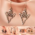 thumbnail image 5 of Pendientes de calavera de araña fantasma gótico de Halloween para mujeres, niñas y adolescentes, 5 of 5
