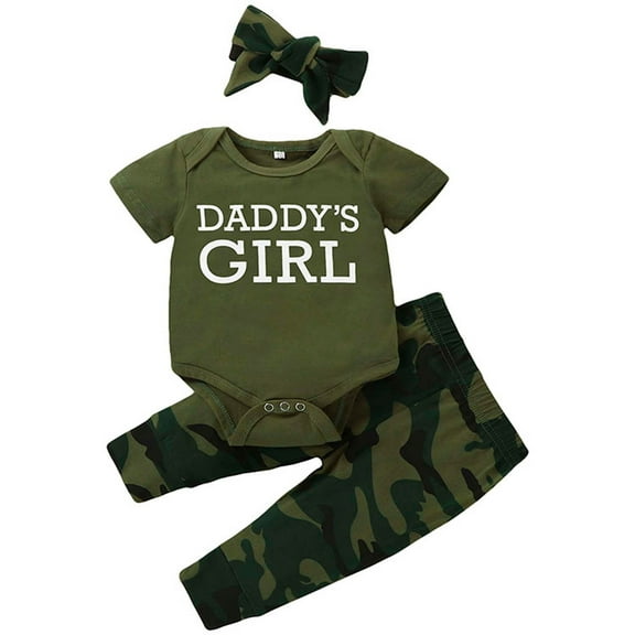 FRSASU Kids Pants ,Newborn Baby Clothes Romper Pants Infant Toddler Girl'S Outfits Camouflage Suit