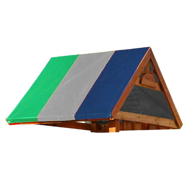 Auvent Extérieur, Tente-Canopée Imperméable en Toile Oxford 210D, Cour et Jardin de Randonnée pour Patio Vert + Gris + Bleu