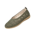 thumbnail image 2 of HTHLVMD Women Breathable Slip-On Shoes, Soft Suede Comfort Shoes, Laser Cut Ballet Flats, Slip-On Walking Shoes, Cut-Out Suede Flats, Womens Loafers & Slip-Ons, Green 7.5, 2 of 6