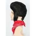 thumbnail image 4 of Peluca de disfraz LeMarnia Black Short Disco para hombre, fiesta de Halloween, 4 of 6