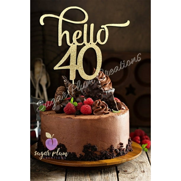 Hello 40 Cake Topper Walmart Com