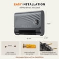 thumbnail image 5 of edx Wall Heater, 1500W Indoor Space Heater, Includes Adjustable Thermostat, 3 Heating Modes, 12-Hour Timer, Gray, 5 of 7