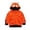 Orange, variant on GiLiling Kids Down Jacket Hooded Sweatshirt Zip Up Coat, Cute Cartoon Spring Autumn Warm Outerwear for Toddler Boys Girls Casual (Grey, 2-3 Years)