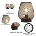 thumbnail image 3 of Set of 2 Medium Battery Powered Outdoor lantern, Cordless Metal Lamp with LED Edison Bulb (Bronze), 3 of 10