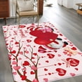 2.7x5 Area Rugs, Love Gnomes Valentines Non-Skid Rubber Backing Large ...
