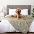 thumbnail image 6 of PetAmi Waterproof Dog Blanket For Medium Large Dogs, Pee Proof Pet Blanket for Couch Bed, Reversible Water Proof Blanket for Puppy Indoor Cat, Soft Dog Fleece Blankets Washable, 40x60 Taupe, 6 of 8