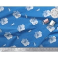 thumbnail image 3 of Soimoi Blue Cotton Duck Fabric Dot & Floral Print Fabric by the Yard 42 Inch Wide, 3 of 3
