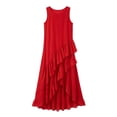 thumbnail image 4 of Blmnix Dresses for Women Flowy Dresses Elegant Peplum Tank Dress Dresses Sleeveless Crew Neck Red Maxi Adaptable Womens Dresses Summer M, 4 of 6