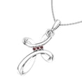 thumbnail image 3 of Belinda Jewelz Sterling Silver Evermore Garnet Cross Pendant, 3 of 3