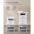 thumbnail image 4 of Soporte para impresora VASAGLE, estante de 2 niveles con ruedas de bloqueo, color blanco, 4 of 7
