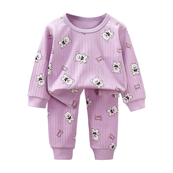 NIEWTR Toddler Boy Fall-Winter Outfits Pants Sets 3T Toddler Boy Long Sleeve Pattern Contrast Color Tops Elastic Pants 2PCS Set 2PC Long Sleeve Pajamas Set 3 6 9 12 18 24 Months,1-2 Years