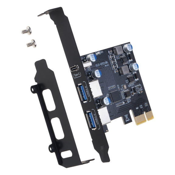 PCIE to USB Expansion Card, 3 port USB C USB A with Power Delivery Easy Installation for Desktop PC Adapter Card