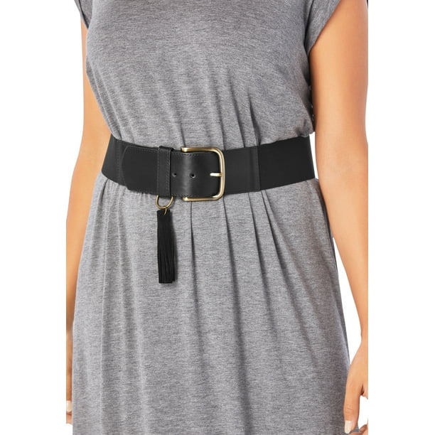 Roaman's Roaman's Women's Plus Size Stretch Tassel Belt Belt