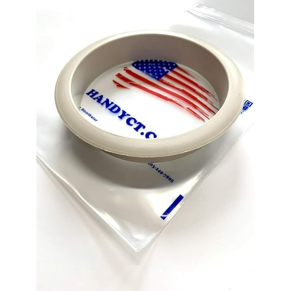 Trash Grommet 5" Round, Plastic. HANDYCT #1047 (Light Gray)