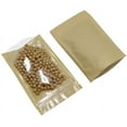thumbnail image 3 of czcpp-Stand Up Brown Kraft Paper Zipper Lock Clear Plastic Heat Sealable for Zip Reclosable Bag Coffee Package Bags 50Pcs, 3 of 4