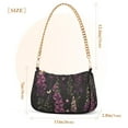 thumbnail image 3 of FORMRS Womens Shoulder Bag with Chain Strap Clutch Purse Cute Tote Handbag, Dark Purple Floral Pattern, 3 of 7