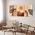 thumbnail image 3 of Boho Wall Art Mid Century Modern Wall Decor Botanical Geometric Abstract Neutral poster Sun Mountain Posters Prints Orange Minimalist Artwork Ready To Hang for Living Room Bathroom Bedroom, 3 of 6