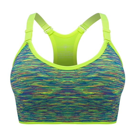Women's High Support Racerback Sports Bra Adjustable Cami Bra Athletic Tops with Removable Pads