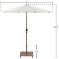 thumbnail image 3 of Meridian Furniture Fiji White Polyester Patio Umbrella with Base Set, 3 of 19