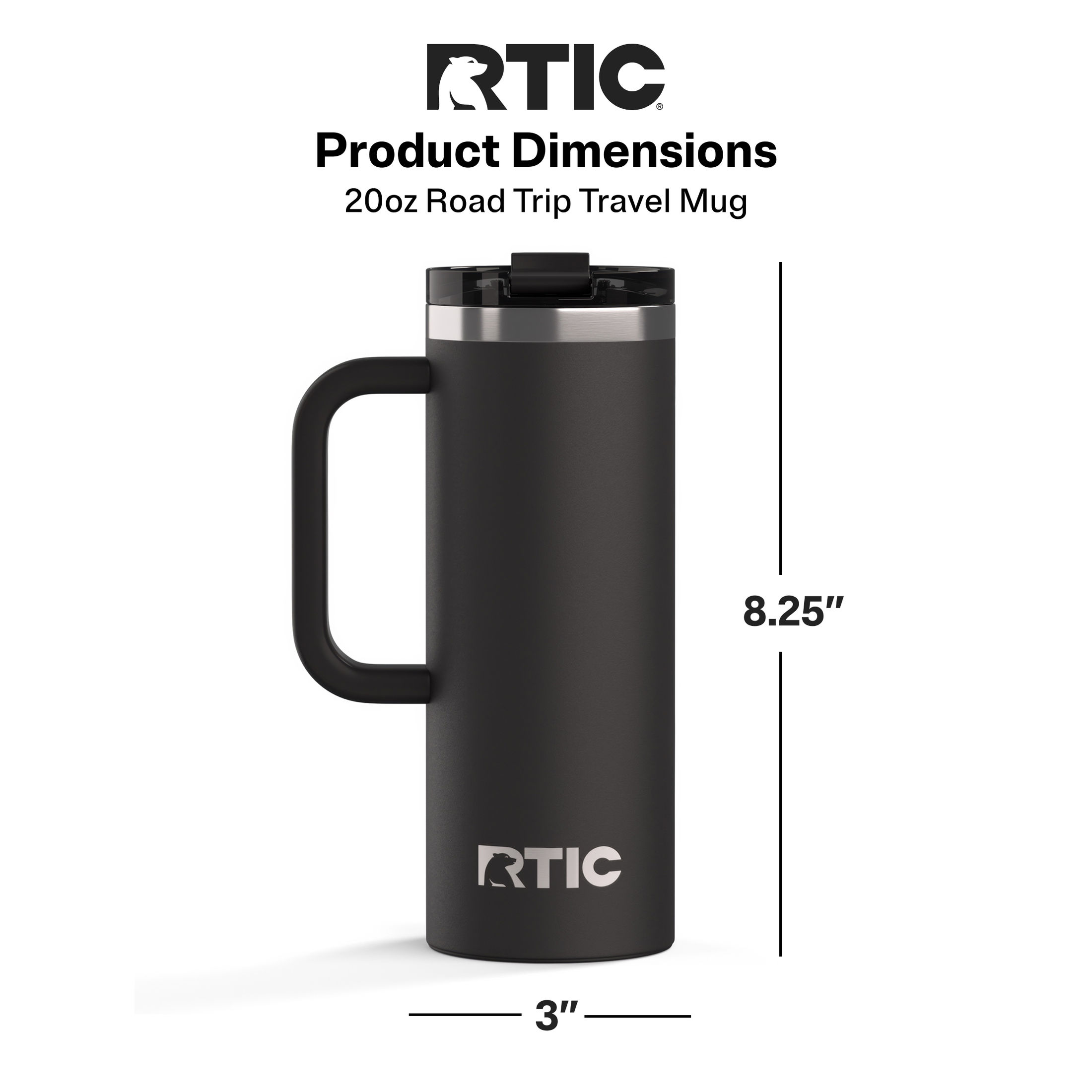 RTIC Road Trip 20 oz Ceramic Lined Travel Mug photo 8