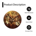 thumbnail image 4 of 12 Inch Wall Clock Battery Operated Silent Clock Decorative for Office, Kitchen, Outdoor, Living Room，Cute Cat and Sunflowers in a Basket Exquisite, 4 of 4