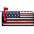 thumbnail image 4 of American Flag Wooden Mailbox Cover Magnetic Mailboxes Wraps Letter Post Box Cover Decorative Standard Size 18x21 in Garden Yard Decor, 4 of 6