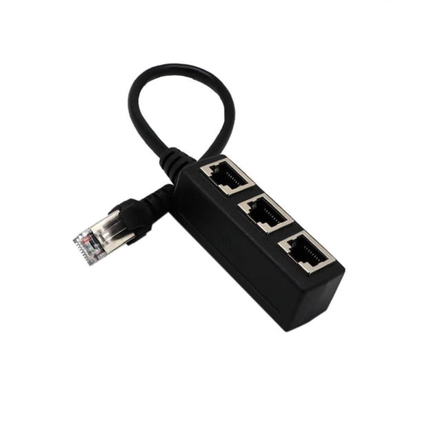 Divisor RJ45 1 macho a 3 hembra Cable de conmutación de señal de red Yuarrent EL013089-00