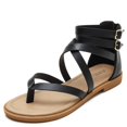 thumbnail image 3 of Sandalias Mujer Estilo Plano Verano Sencillo Tacón Bajo Retro Zapatos de Mujer Cómodos y Versátiles, 3 of 4