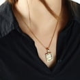 thumbnail image 2 of Hermah Womens Mens Gold Initial Letter Pendant Necklace Box Rolo Chain Optional, 2 of 6