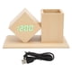 thumbnail image 3 of Digital Alarm Clock, Pen Holder Alarm Clock Temperature Display Battery Or USB For Office ANGGREK Otros, 3 of 8