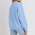 thumbnail image 5 of Womens Pullover Tops Crew Neck Long Sleeve Sweatshirt Loose Fit Solid Color Casual Tops for Autumn Clothing, 5 of 6