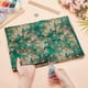 thumbnail image 3 of Tela jacquard verde oscuro - 1,1 yardas de ancho. Brocado floral brillante de estilo vintage para coser decoraciones y vestidos DIY., 3 of 9