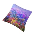 thumbnail image 2 of Rateoe Colorful Purple Cosmos Flower Pattern Throw Pillow Cover Premium Pillow Stuffer Sham Square for Decorative Cushion Bed Couch Sofa(Pillow insert not included), 2 of 8