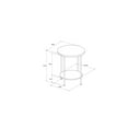 thumbnail image 4 of Wood and Metal Round End Table Black, 4 of 4