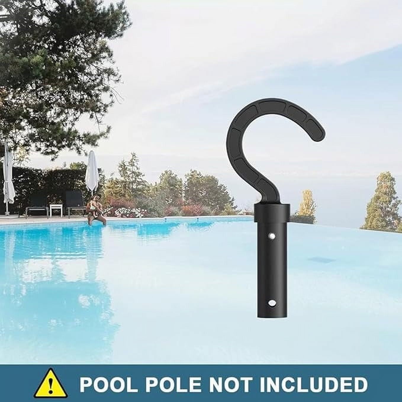 Coollooc Hook for All Robotic Pool Cleaner, 2PCS Pool Accessories Hook, Fits for Use in All Robotic Pool Vacuum Cleaner, Above Ground and Underwater, Attaches to Telescopic Poles