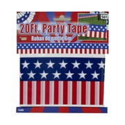 Patriotic Party Tape-20Ft 12 Pack