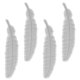 thumbnail image 4 of 4pcs Crystal Epoxy Resina Moldes Molde de plumas Colgante Bookmark Moldes de silicona, 4 of 6