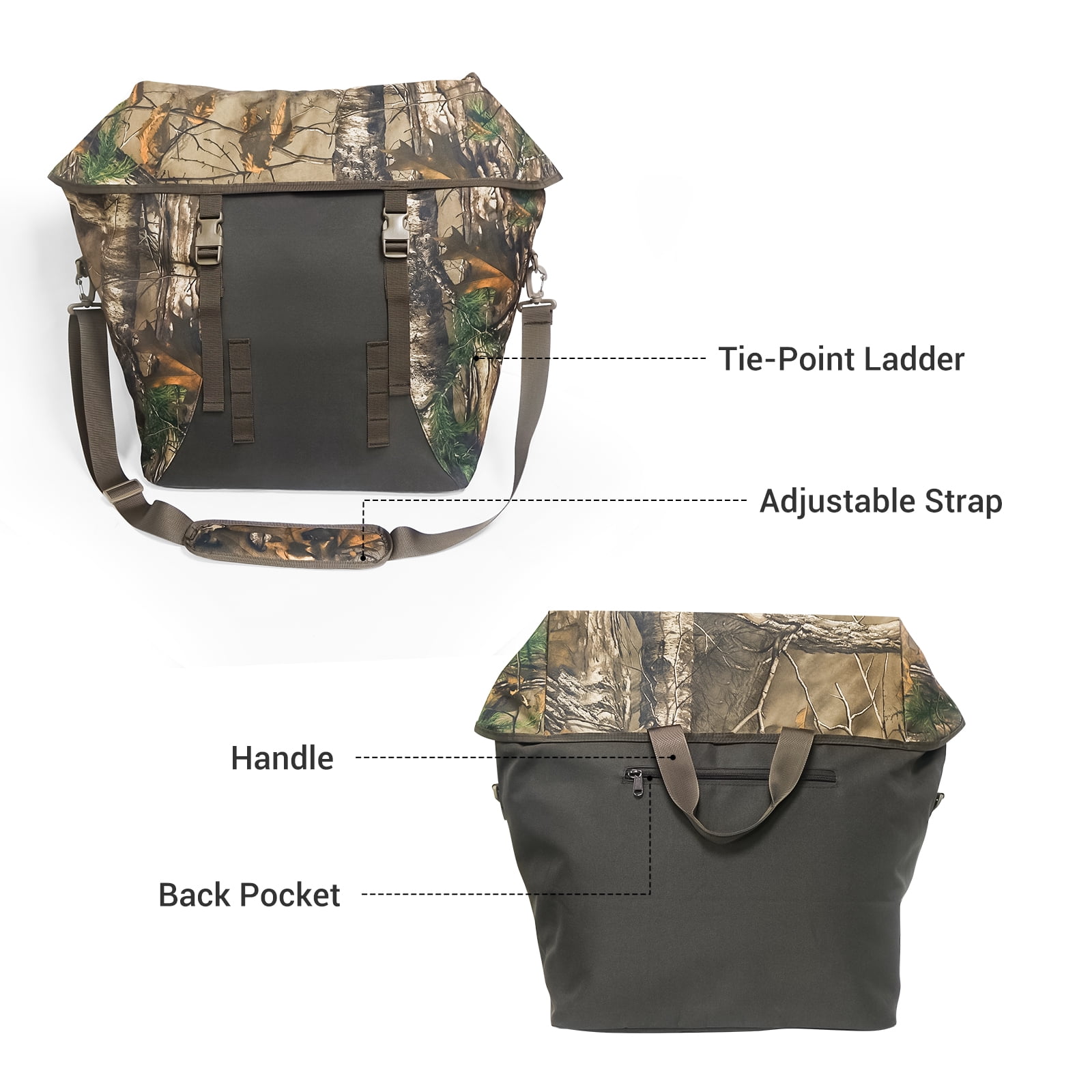 WTVIDAS Hunting Wader Bag，Large Camouflage Scent Control Bag, Waterproof Smell Proof Bag for Hunting Clothes & Accessories