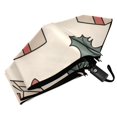 thumbnail image 6 of FORMRS Travel Umbrella Folding Auto Open Close Windproof Rain UV Protection, Beige Christmas Gift Pattern, 6 of 8