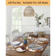 thumbnail image 5 of 13 Inch Round Placemats Set of 6, Fall Scarecrows Non Slip Heat Insulation PP Table Mats, Thanksgiving Truck Pumpkin Maple Leaf Washable Place Mats for Kitchen Dining Party Table Decor, 5 of 7