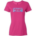thumbnail image 3 of Inktastic Mermaid Vibes Text in Blues Women's T-Shirt, 3 of 5
