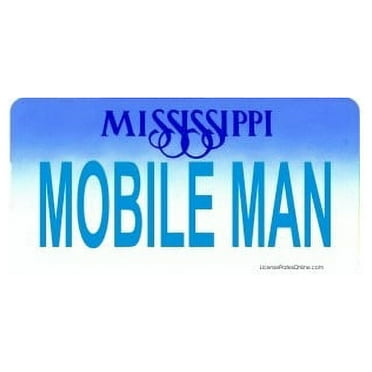 Design It Yourself Custom Mississippi Plate #2. Free Personalization on Plate