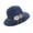 Navy Blue, variant on Fashion Flower Wide Brim Caps Summer Foldable Beach Sun Protective Hat Straw Hats for Women