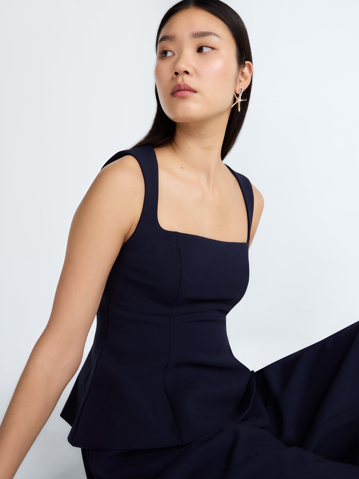 Devil Wears Prada Scoop Collection Women's Sleeveless Square Neck Peplum Top, Sizes 0-20