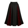 thumbnail image 4 of FcBaudy Robe de Cour, Robes pour Femmes, Robes d'Été pour Femmes Femmes Grande Taille Dentelle Patchwork Taille Haute Jupe Midi Gothique Jupe Plissée Robe de Cour, 4 of 6