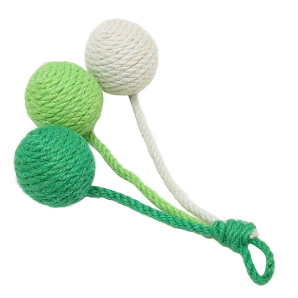 Juguete de Gato Colgante, Bolas de Sisal para que los Gatos se Rascen, Palmaditas, Mordisco o Gato Juguete para Gatos Bolas de Gato Interactivos Juguetes de Masticación para