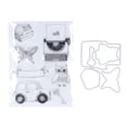 thumbnail image 3 of DIY Transparent Stamps, Simple Steps Clear Imprint Decorative Stamps With Cutting Dies For Greeting Card For Photo Album, 3 of 8